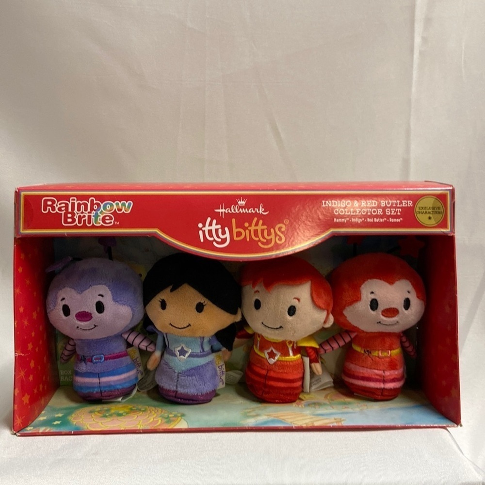RAINBOW BRITE ITTY BITTYS Hallmark LIMITED EDITION Indigo & Red Butler Set NEW